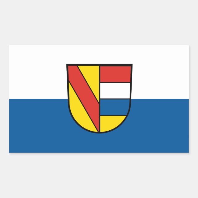 Pforzheim flag city germany symbol emblem lion rectangular sticker (Front)