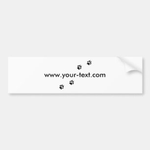 pfoten- paws and your-text.com bumper sticker