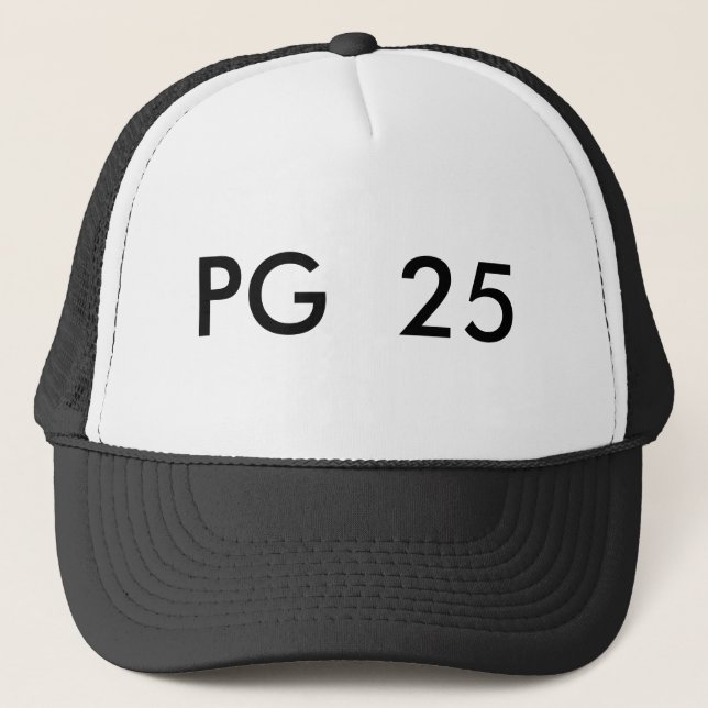 PG  25 TRUCKER HAT (Front)