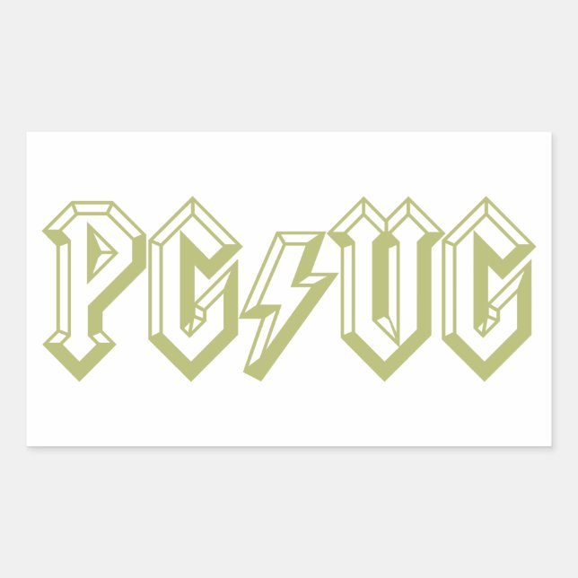 PG/VG Green Rectangular Sticker (Front)