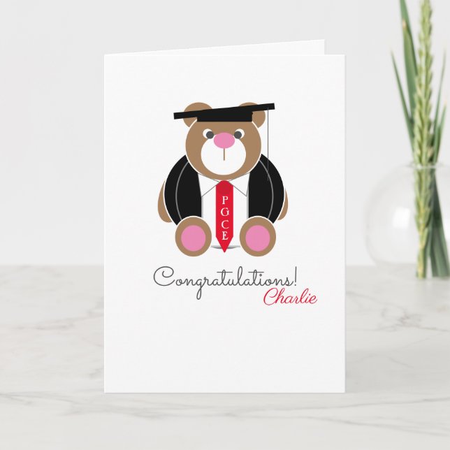 PGCE Post graduate teacher congratulations Card (Front)