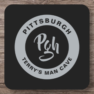 Pgh Sports Yinzer Custom Barware Drink  Square Paper Coaster