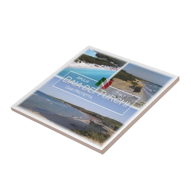 PGL006 BAIA DEI TURCHI, Apulia, Italy, Ceramic Tile (Side)