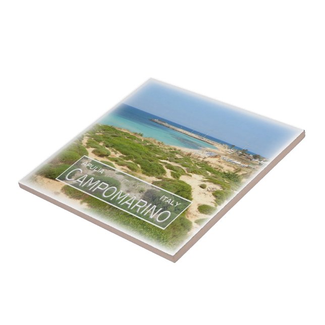 PGL008 CAMPOMARINO DI MARUGGIO, Apulia, Ceramic Tile (Side)