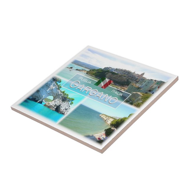 PGL011 GARGANO, Vieste, Apulia, Italy, Ceramic Tile (Side)