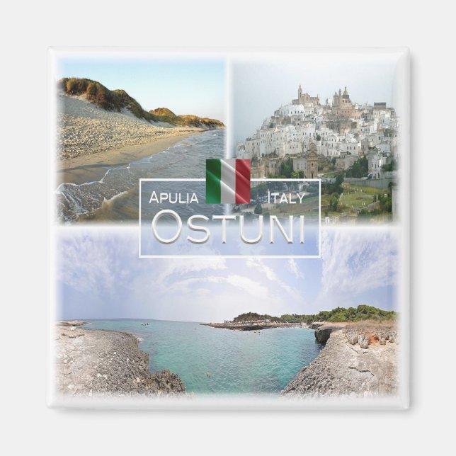 PGL016 OSTUNI, SALENTO, Apulia, Fridge Magnet (Front)