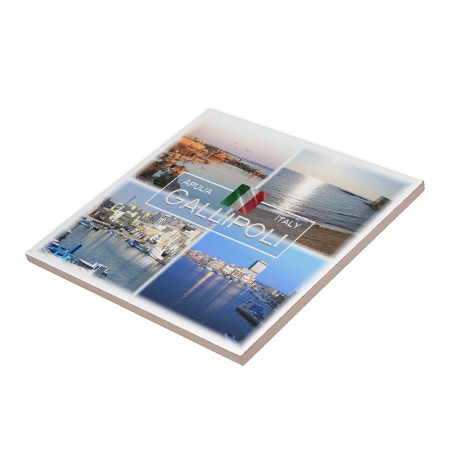 PGL018 GALLIPOLI, SALENTO, Apulia, Ceramic Tile (Side)