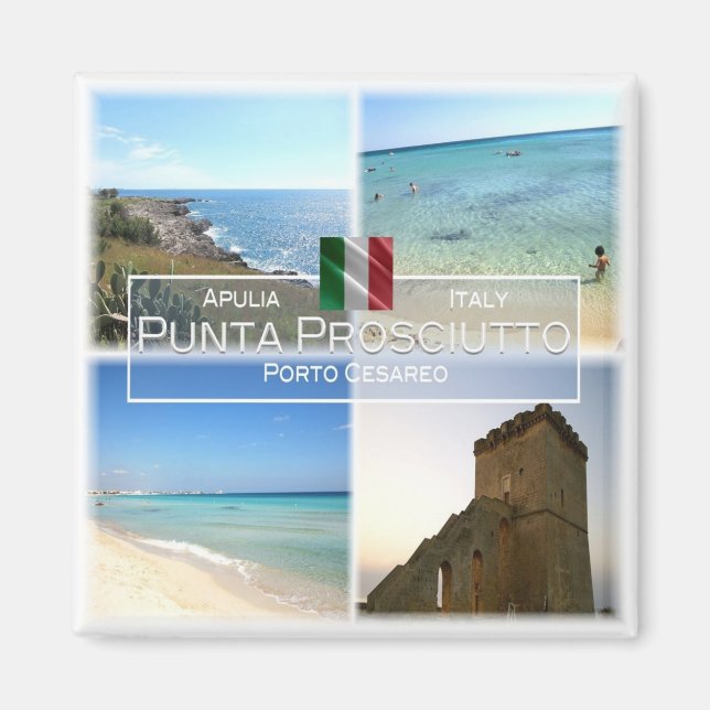 PGL022 PUNTA PROSCIUTTO, Apulia, Fridge Magnet (Front)
