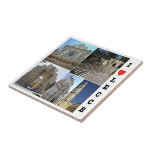 PGL031 LECCE, SALENTO, I Love, Apulia, Ceramic Tile