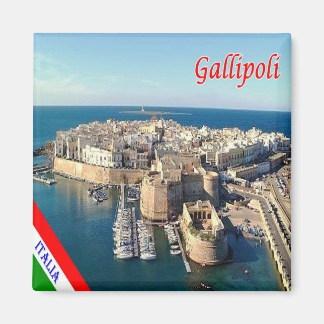 PGL032 GALLIPOLI, SALENTO, Old Town, Fridge Magnet (Front)