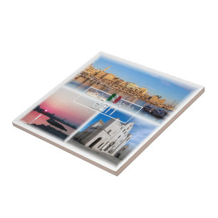 PGL043 BARI, sunset panorama Saint Nicholas, Ceramic Tile