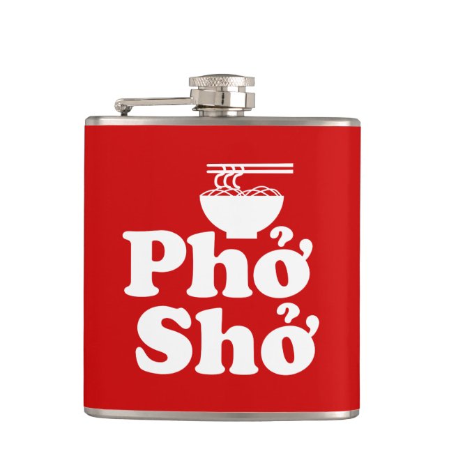 Phở Shở Hip Flask (Front)