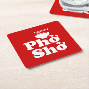 Phở Shở Square Paper Coaster