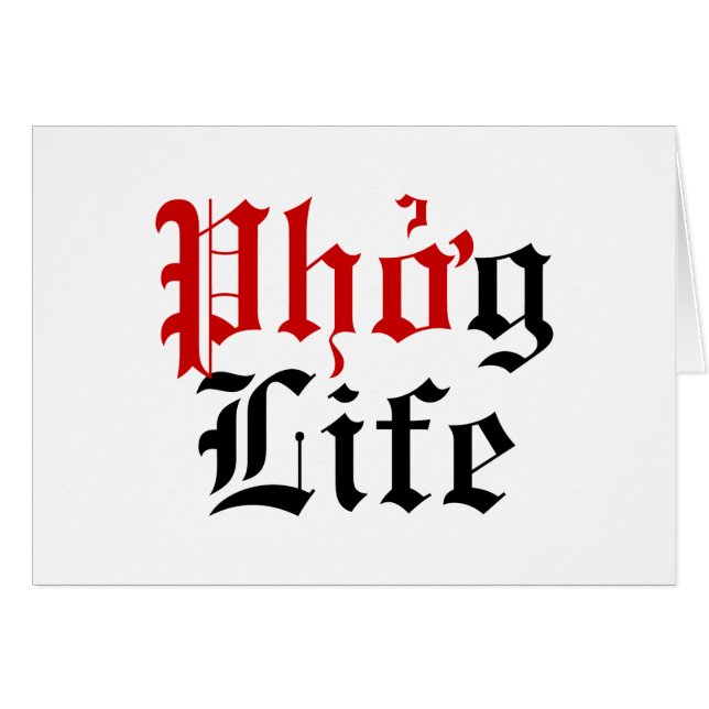 Phởg Life Greeting Card (Front Horizontal)