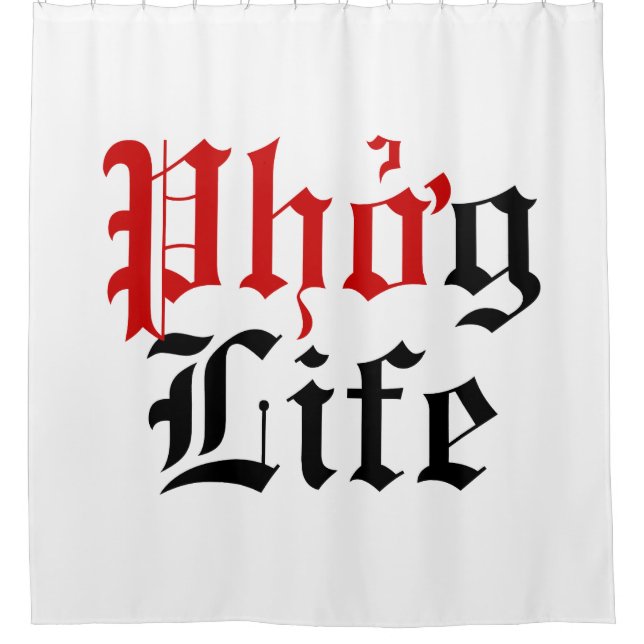 Phởg Life Shower Curtain (Front)
