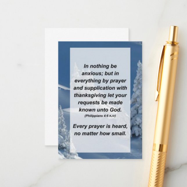 Ph. 4:6 In nothing be anxious; but in everything Enclosure Card (Front/Back In Situ)