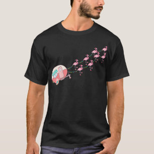 Ph Cute Flamingo Camper Christmas Santa Costume Ca T-Shirt