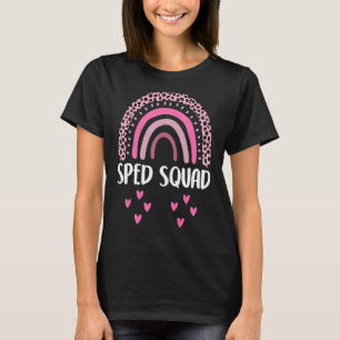 Ph Cute Rainbow Sped Squad Special Education Teach T-Shirt