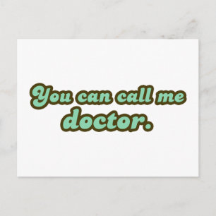 Ph.D. & Med School Graduation Gifts Announcement Postcard
