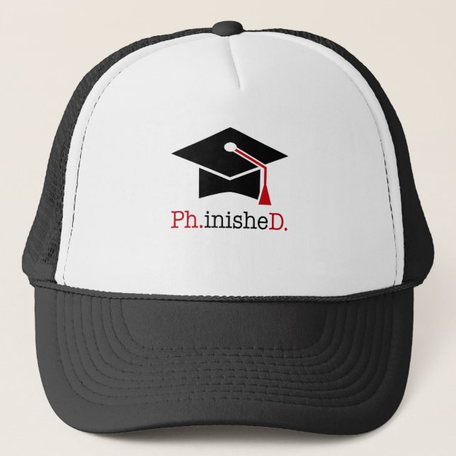 ph.inishe.d trucker hat (Front)