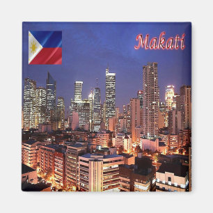 PH - Philippines - Makati City By Night Magnet