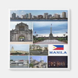PH - Philippines - Manila - Collage Mosaic Magnet