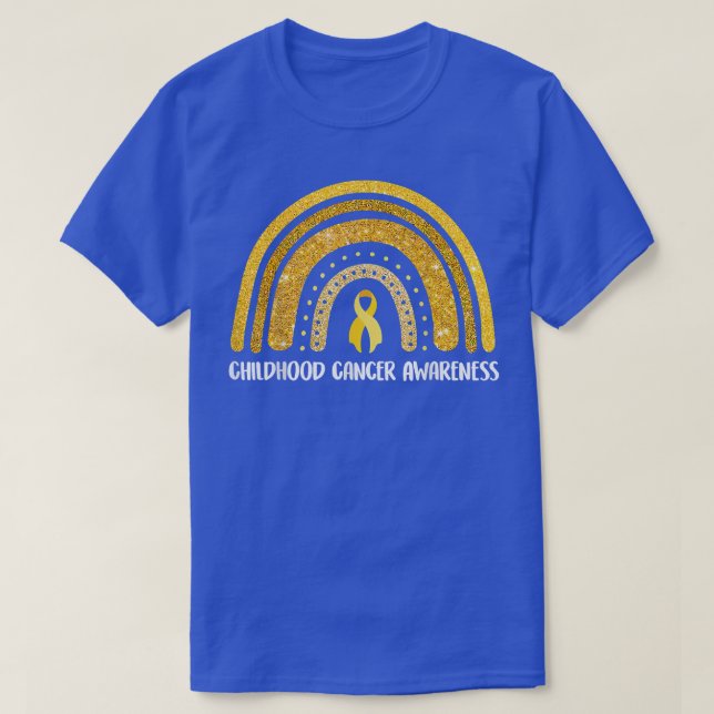 Ph Rainbow Ribbon Childhood Cancer Awareness Costu T-Shirt (Design Front)
