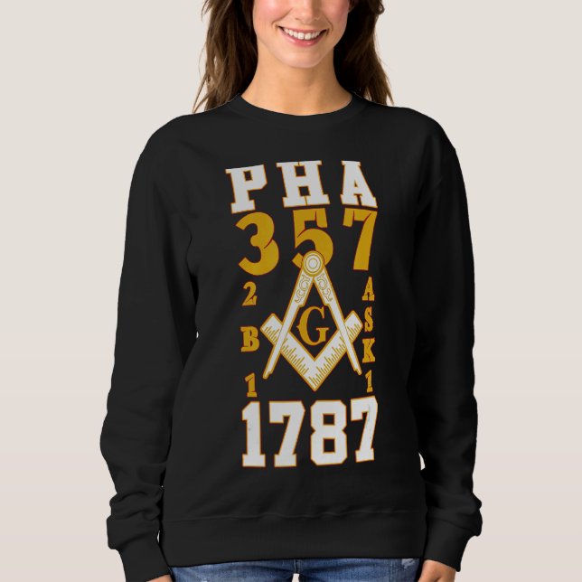 Pha 357 Mason 1987 2b1ask1 Compass Square Father's Sweatshirt (Front)