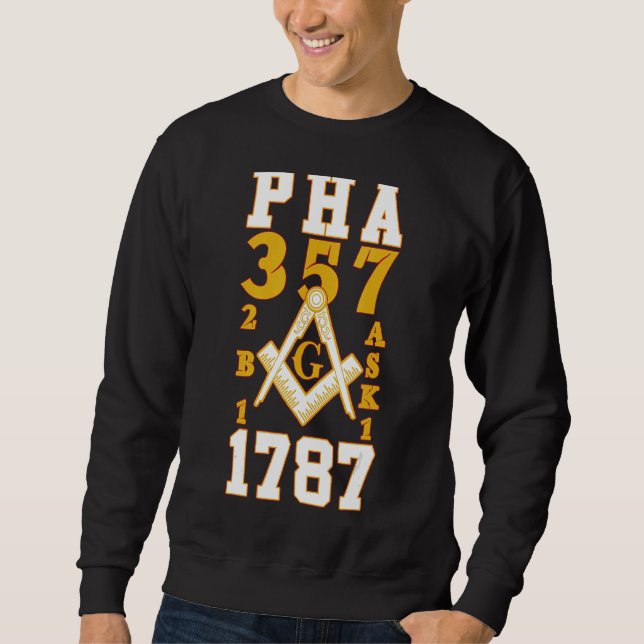 Pha 357 Mason 1987 2b1ask1 Compass Square Father's Sweatshirt (Front)