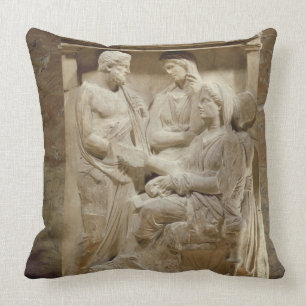 Phainippos and Mnesarete gravestone showing family Cushion