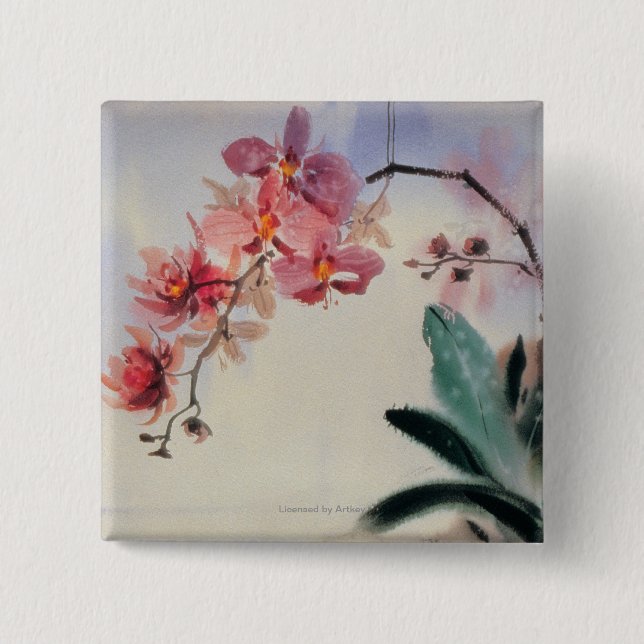 Phalaenopsis 15 Cm Square Badge (Front)