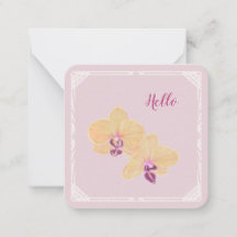 Phalaenopsis “Hello” Flat Note Card