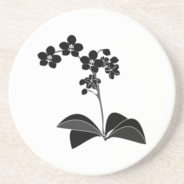 Phalaenopsis Silhouette Coasters (Front)