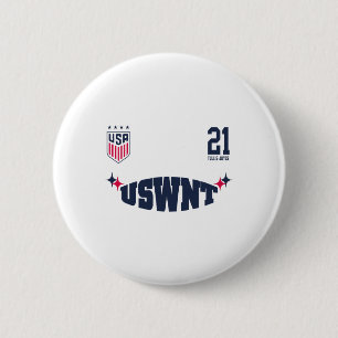Phallon Tullis-joyce 24 White Uswnt Officially Lic 6 Cm Round Badge