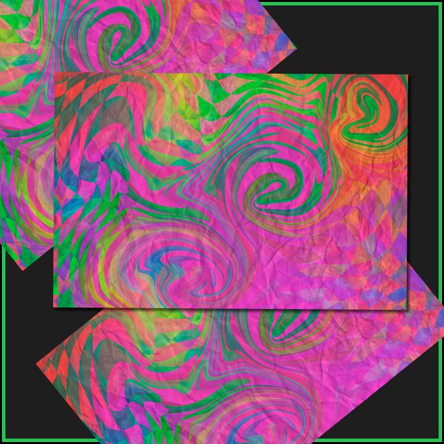 [Phantasmagoria] Warped Swirling Colours Tissue Paper (Creator Uploaded)