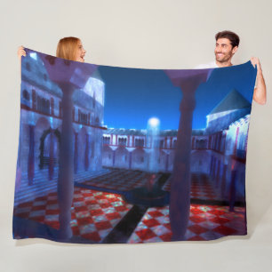Phantastes: Courtyard of the Palace Fleece Blanket