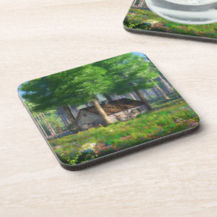 Phantastes: The Forest Cottage Cork Coasters