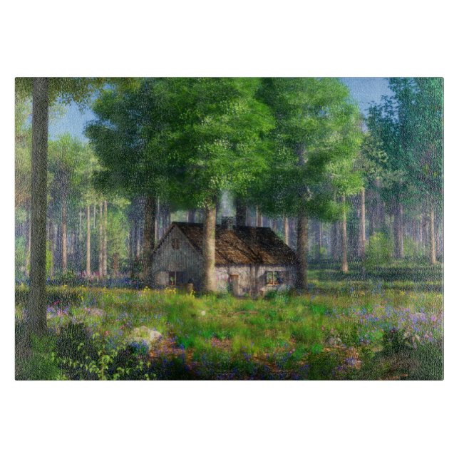 Phantastes: The Forest Cottage Cutting Board (Front)