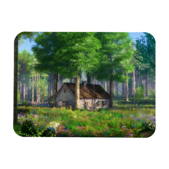 Phantastes: The Forest Cottage Flexible Magnet (Horizontal)