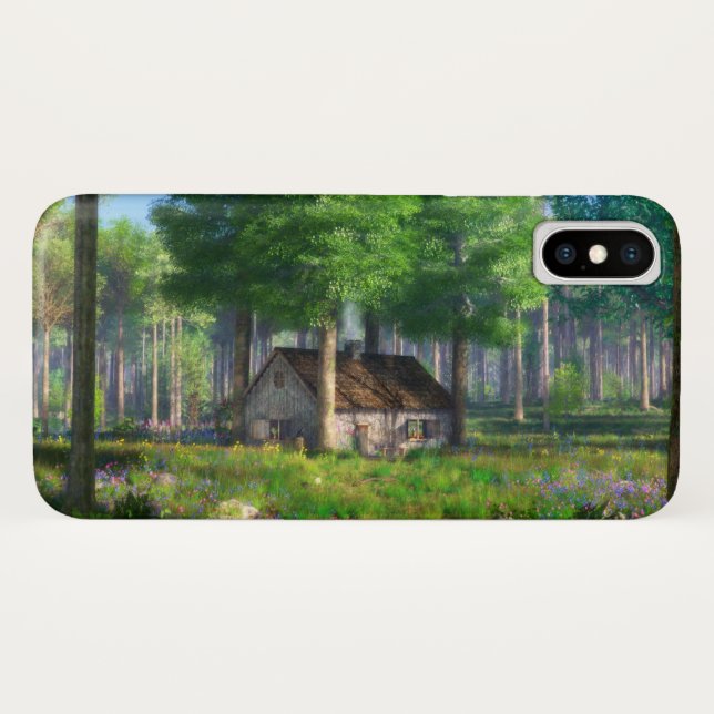Phantastes: The Forest Cottage iPhone Case (Back (Horizontal))