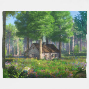 Phantastes: The Forest Cottage Throw Blanket