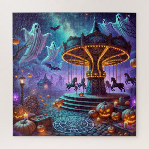 Phantom Carousel Halloween Jigsaw Puzzle