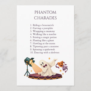Phantom Charades Halloween Host Prompt Game Card