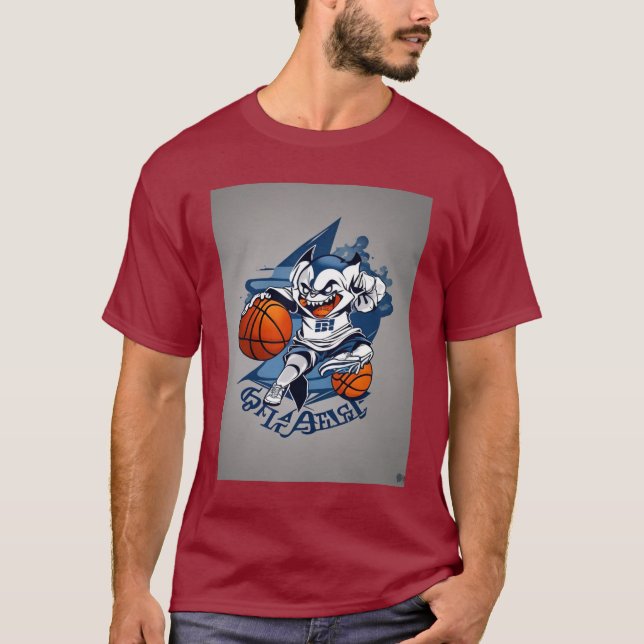 Phantom Dunk: The Ultimate Basketball Spectre T-Shirt (Front)