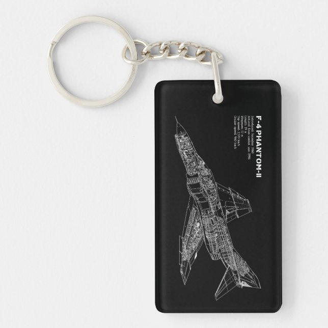 Phantom Fighter Jet (Supersonic Aircraft) Pilot Key Ring (Front)