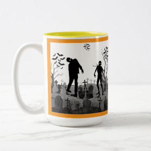 Phantom Lantern Night orange Two-Tone Coffee Mug