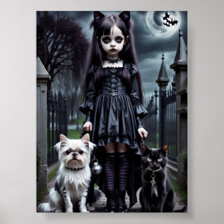 Phantom Portraits: Realistic Haunting Depiction Poster