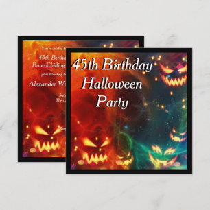 Phantom Pumpkins 45th Birthday Party Invitation