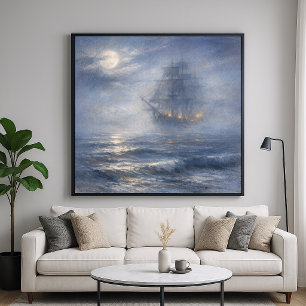 Phantom Ship - Pastel Painting Style Art Poster