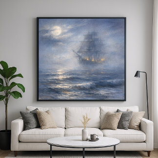 Phantom Ship - Pastel Painting Style Art Poster